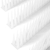 OFFO Bird Spikes Pigeon Outdoor Deterrent Spikes for Cat Keep Birds Raccoon Woodpecker Away Covers 60 Feet(18.3m), Frosted White