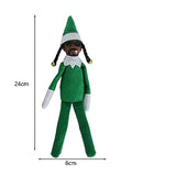 Jauarta Christmas Elf Doll, Handmade Elf Doll on The Shelf, Hip Hop Doll Christmas Ornaments Plush Toy for Home Festival Party Decoration, 10 Inch (B)