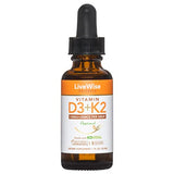 Vitamin D3 with K2 Liquid Drops, All Natural, Non GMO, 1208IU D3 and 25mcg K2 (MK7) Per Serving, Support Your Bones, Immune System and Energy Levels, with or Without Peppermint Oil…