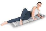 ProsourceFit Acupressure Mat and Pillow Set for Back/Neck Pain Relief and Muscle Relaxation, XL - Gray/White