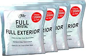 Full Exterior Refill Kits - Crystal Powder Outdoor Cleaner Packets Non-Toxic, No Scrub, No Rinse Cleaning Solution 16oz (4oz x 4 Pouch) Refill Kit (One 1lb. Bag) - Shipped Product Packaging May Vary