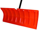 Bigfoot 1270-1 25" Pusher Roller Metal Handle-Large D Grip Snow Shovel, Orange