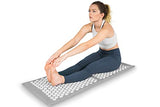 ProsourceFit Acupressure Mat and Pillow Set for Back/Neck Pain Relief and Muscle Relaxation, XL - Gray/White