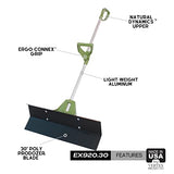 Easy Doze-It 30" SnoPusher | Premium Performance Snow-Plow Shovel | Two Grip Aluminum Handle and Poly Blade | Snow Shoveling Walk & Driveway | Made in USA by Vertex Products | Model EX920.30