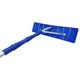 MTB Telescoping Snow Roof Rake, Blue, with 21-ft Extension Aluminum Handle, 24.8 in x6 in Poly Blade Rooftop Snow Removal Tool