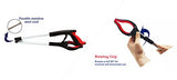 HPr-HPi 2-Pack Reacher Grabber Tool, Foldable Trash Picker Grabber, Trash Gripper, Garden Nabber, Litter Picker, Extended Grabber（Red/Blue)