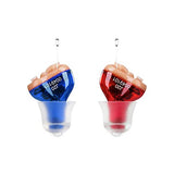 IncenSonic CIC Digital Hearing Aid Invisible Ear Sound Amplifier Hearing Aids For Adults Small and Tiny (Red&Blue)
