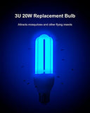Dichroma 2 Pack 3U 20W Replacement Bulbs for 20W Bug Zapper with E27 Base, Compatible with Meilen, Husaco, Lunatino, PALONE, and Other Models