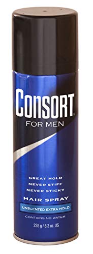 Consort For Men Hair Spray Unscented Extra Hold 8.30 oz (Pack of 2)