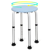 Bcareself Bathroom Swivel Shower Stool 360 Degrees Bathtub Shower Seat Adjustable Height, Non-Slip Feet, Comfortable Bathing Solution for Elderly & Disabled,Tool Free Assembly