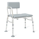 Medline Padded Transfer Bench, Suction Cup Feet, Side Arm, Supports up to 400 lbs