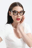 REAVEE 6 Pack Oprah Style Reading Glasses for Women Blue Light Blocking Cute Square Computer Readers with Spring Hinge 2.75