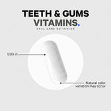 Codeage Teeth & Gums Vitamins + Oral Probiotics Supplement for Mouth - Whole Food Calcium, Collagen, Potassium, Vitamin C, D3, K2, Zinc – Oral Care & Dental Multivitamin Supplements - 90 Capsules