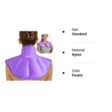 REVIX Shoulder Ice Pack for Injuries Reusable Gel Large Neck Shoulder Ice Pack Wrap for Upper Back Pain Relief, Swelling, Bruises, and Sprains, Purple