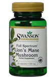 Swanson Lion's Mane Mushroom Capsules - 500 mg Each, 60 Capsules - Herbal Supplement Supporting Cognitive Function (2 Pack)