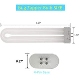 Bug Zapper Replacement Bulb for Indoor Outdoor, U-Shaped Twin Tube Bulb, 15Watt Replacent Bug Zapper Light Bulb with 4-Pin Base, Insect Attracting Lamp