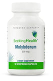 Seeking Health Molybdenum 500, Molybdenum Glycinate Chelate Supplement to Support Healthy Detoxification, Supports Metabolism and Iron Utilization, Vegetarian (90 capsules)