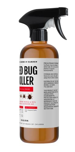 Bed Bug Killer for Mattress (16oz) - Kate's Home & Garden. Repel and Kill Indoor Infestation with Natural & Non-Toxic Bed Bug Killer Spray