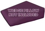 Relax Home Life Wedge Pillowcase Designed to Fit Our 7.5" Bed Wedge 25" W x 26" L x 7.5" H, Allergy Friendly 100% Egyptian Cotton Replacement Cover, Fits Most Wedges Up to 27W x 27L x 8H (Plum Purple)