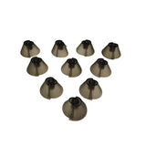 GN Resound Sure Fit Hearing Aid Standard Receiver Tulip Domes Dark Gray Split Ear Rub Piece Comfortable BTE Hearing Amplifier PSAP Kit Ear Tips Invisible, Perfect for Open Air (Open fit) (10 pcs)