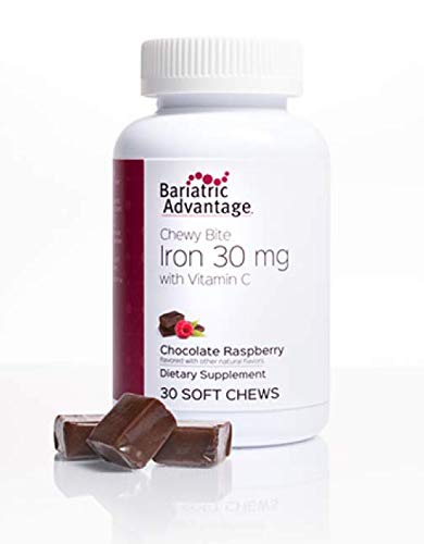 Bariatric Advantage Iron Chewy Bite Chocolate Raspberry Truffle (30 mg iron, 60 mg vitamin c) 30 count