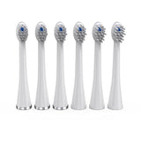 Waterpik Genuine Compact Size Replacement Brush Heads With Covers for Sonic-Fusion Flossing Toothbrush SFRB-2EW, 6 Count White