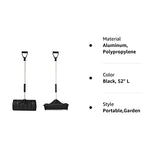 MTB 52 inch Lightweight Snow Shovel Snow Pusher, Pack of 2 Sets, Black, with Wide Poly Blade (22 inch x 10 inch) and Aluminum Handle