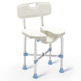 OasisSpace Shower Chair Bath Seat for Inside Bathtub, Upgraded U-Shaped Shower Seat and Bath Stool Safety Shower Bench for Elderly,Handicap,Disabled