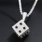 Fashion Ice Out Square Dice Pendant Necklace Bling Cube Cubic Zirco Micro Paved AAA Zircon For Men Hip Hop Jewelry For Gifts