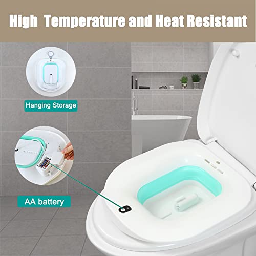 Electric Sitz Bath- Foldable Postpartum Care Basin，Sitz Bath Tub for Cleanse Vagina & Anal, Hemorrhoids and Perineum Treatment,Suitable for Women, Maternity, Elderly (Water Spray)