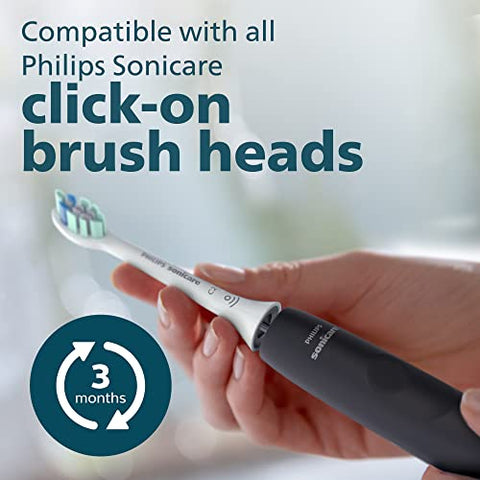 Philips Sonicare 4100 Power Toothbrush, Rechargeable Electric Toothbrush with Pressure Sensor, Black
