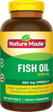 Nature Made Fish Oil 1200 Mg (360 Mg Omega-3) 200 Liquid Softgels