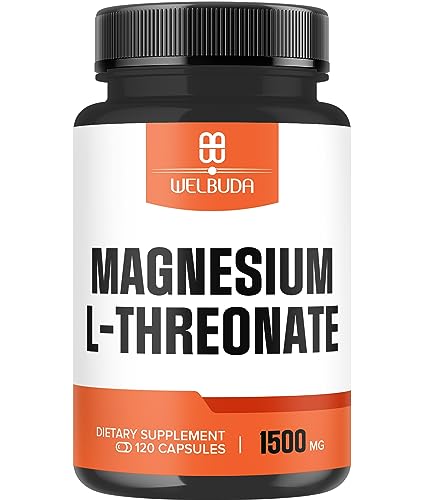 12% Purified Magnesium L-Threonate Capsules - 1500 Mg - 120 Capsules - Providing 180mg Elemental Magnesium L-Threonate