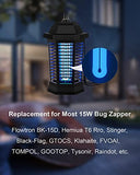 Bug Zapper Light Bulb Replacement for 15W Bug Zapper with 4-Pin Base, Ful 15W-BL U Shaped Twin Tube Bulb for Outdoor Mosquito Zapper, 1 Pack