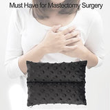 HapiPoppy Mastectomy Seatbelt Pillows for Post Surgery Breast Cancer Chemo Port Chest Protector Pacemaker Open-Heart Incision Recovery Bypass Lumpectomy Support Cushion Gifts Women Minky Dot Black