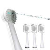 Replacement Brush Heads for 𝗪𝗮𝘁𝗲𝗿𝗽𝗶𝗸 𝐒𝐨𝐧𝐢𝐜-𝐅𝐮𝐬𝐢𝐨𝐧 2.0 Flossing Toothbrush with Cover, Compact, 3 Count White, Soft Bristles