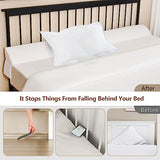 Vekkia King Bed Wedge Pillow/Mattress Gap Filler/Headboard Pillow/Bed Gap Filler,Close Gap (0-3.5") Between Your Mattress and Headboard,Stop Loosing Your Pillows,Phone&Glasses(White 76"x6.5"x4.5")