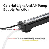 HCDMRE LED Air Bubble Light Aquarium Light Underwater Submersible Fish Tank Light Color Changing Making Oxygen Aquarium Tools,Us Plug,46cm/18.1"