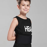 Luwint Kids Waist Belt Brace Support - Abdominal Binder Hernia Band for Waist Back Pain Relief Dance Yoga Volleyball Basketball (Black)