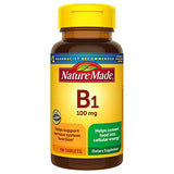 Nature Made Vitamin B1 100mg, Dietary Supplement for Energy Metabolism Support, 100 Tabletss, 100 Day Supply.