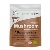 Jetsu Organic Mushroom 10 Blend Extract Powder - Everyday Dose Mushroom Supplement, Agaricus, Chaga, Cordyceps, Enoki, Lions Mane, Maitake, Polyporus, Reishi, Shiitake, Turkey Tail Mushrooms