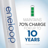 Panasonic BK-3MCCA12FA eneloop AA 2100 Cycle Ni-MH Pre-Charged Rechargeable Batteries, 12-Battery Pack