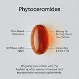Phytoceramides 350mg per softgel - Plant Derived Ceramides for Healthy Skin and Hydration - Non GMO with No Fillers or Synthetic Vitamins - 30 Liquid softgels