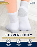 Pembrook Ankle Diabetic Socks for Women & Men | 6 Pairs | Wide Non Binding Socks Quarter Length | Edema Neuropathy Socks