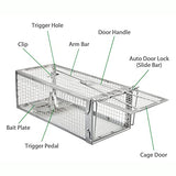 Anyhall 2-Pack Live Rat Traps Humane Mouse Chipmunk Cage Traps (Silver)