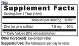 Eidon Ionic Minerals Liquid Zinc Concentrate - Ionic Zinc Supplement Drops for Adults and Kids, Support Immune System, Hair and Skin, Liver and Kidney Health, Relieves Stress - 18 oz