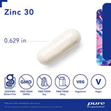 Pure Encapsulations Zinc 30 mg - Supplement for Immune System Support, Growth and Development, and Wound Healing* - with Zinc Picolinate 30 mg - 180 Capsules