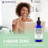 Liquid Zinc Supplement - Zinc Drops - Immune Support for Adults and Kids - Organic, Non-GMO, Vegan - 45mg - Boost Your Immune System, Support Healthy Skin, and Promote Overall Wellness