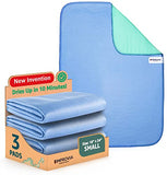 IMPROVIA® Washable Underpads, 18" x 24" (Pack of 3) - Heavy Absorbency Reusable Incontinence Pads for Kids, Adults, Elderly, and Pets - Waterproof Protective Pad for Bed, Couch, Sofa, Furniture, Floor