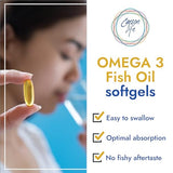 Carson Life DHA EPA Omega 3 Supplement – Advanced EPA DHA Omega 3 Supplement for Brain Function Support, Memory, Eye Function, and Positive Mood - Made in The USA - 60 Softgels